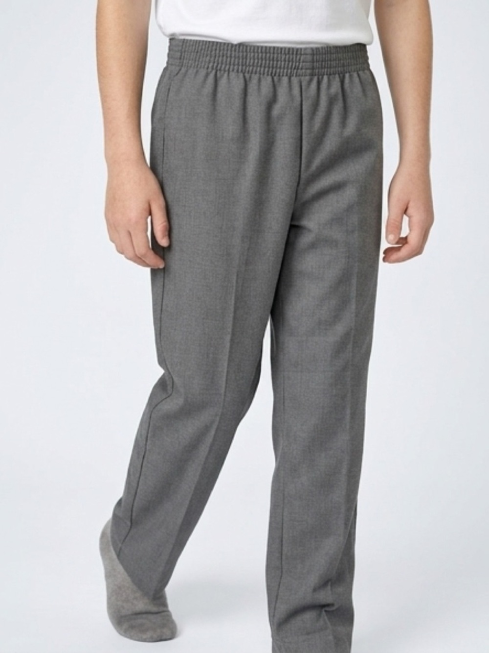 Classic Boy’s Gray Comfy-Waist Pants